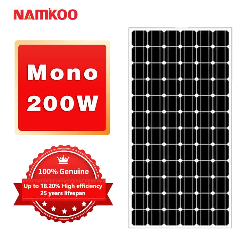 PV 200W Solar Panel For On Grid And Off-Grid Energy System 200W Mono Solar Panel