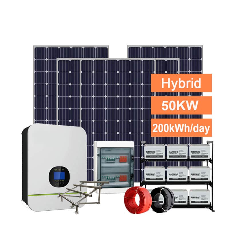 Hybrid solar power system 50kw solar energy storage system with battery