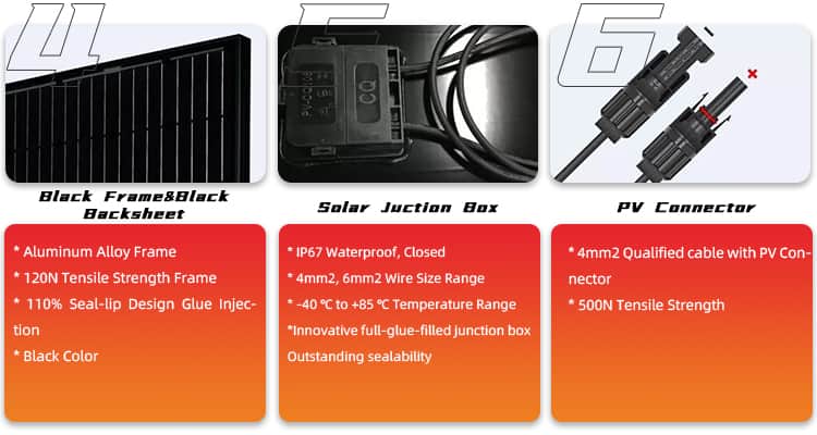 370W 380W Solar Full Black Panels Sun Power Half Cell Solar Panels In Europe
