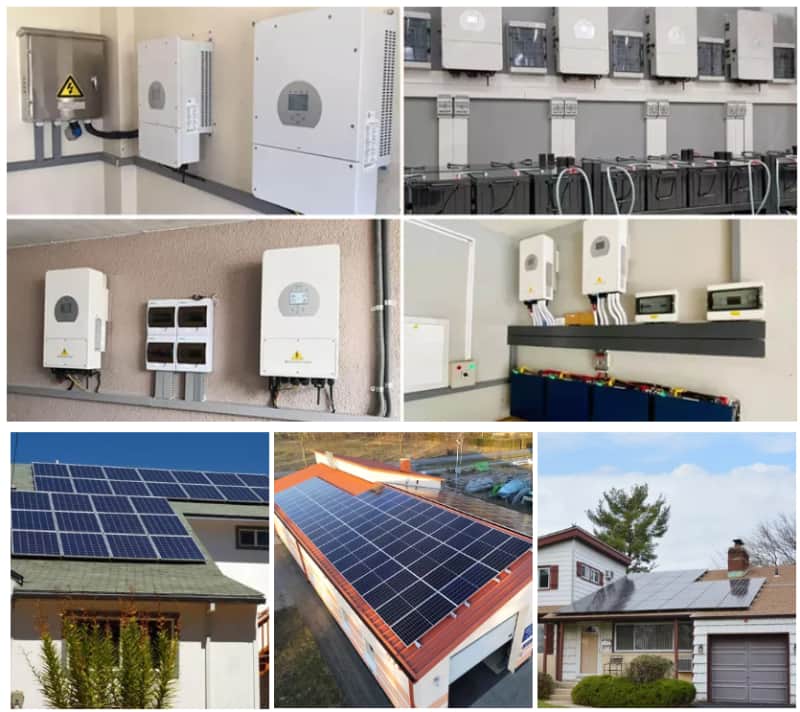 Complete solar power system 3kw 5kw 10kw hybrid off grid solar panel system for home with battery