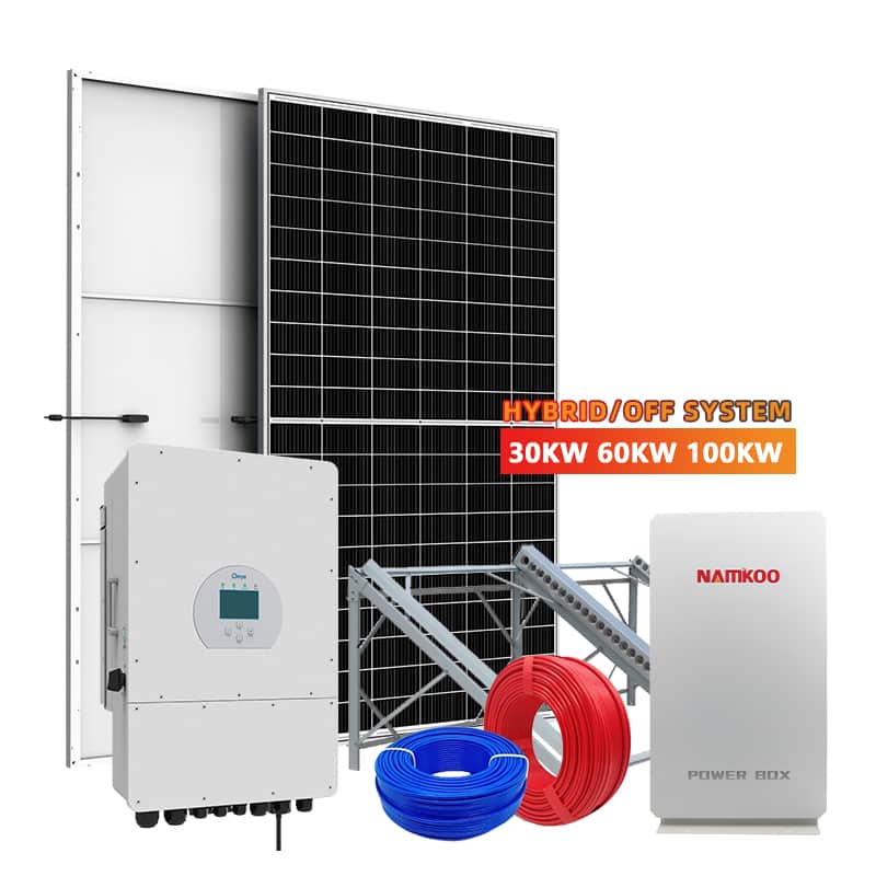 Complete solar mounting system commercial 30kw 60kw 100kw off grid solar power system