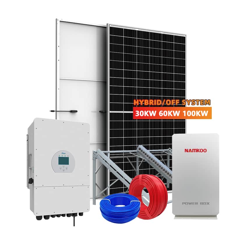 Manufacturer off grid solar system 3 phases output 100kw solar energy system with lithium battery