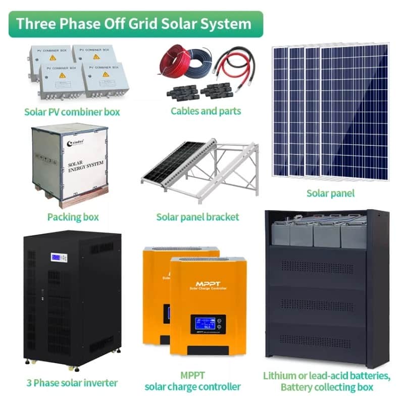 Off Grid100kw Solar Energy System Lithium Battery For Big College