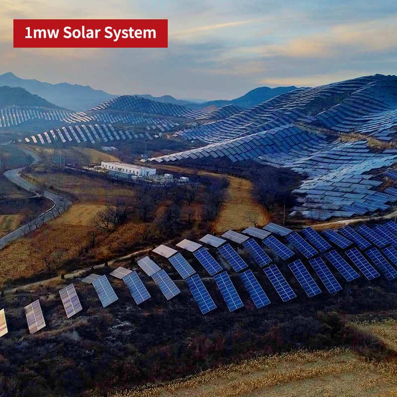Commercial Utility 1000KW Grid 1MW Power Solar System