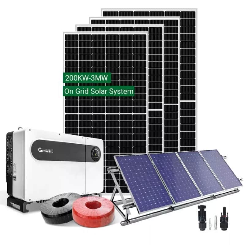 Growatt On Grid Commercial Solar Panel System 50KW 80KW 100KW 110KW 120KW Solar Power System