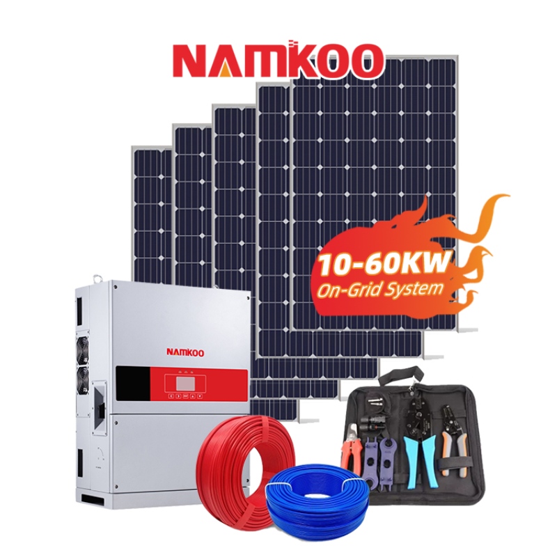 50 kW On Grid Tie Roof Ground Solar Energy System With Solar PV Panels Kit Solar Power System
