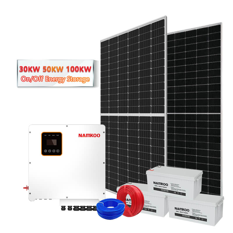 Factory Commercial 30KW 50KW 100KW 3 Phase Hybrid Solar Energy Storage System