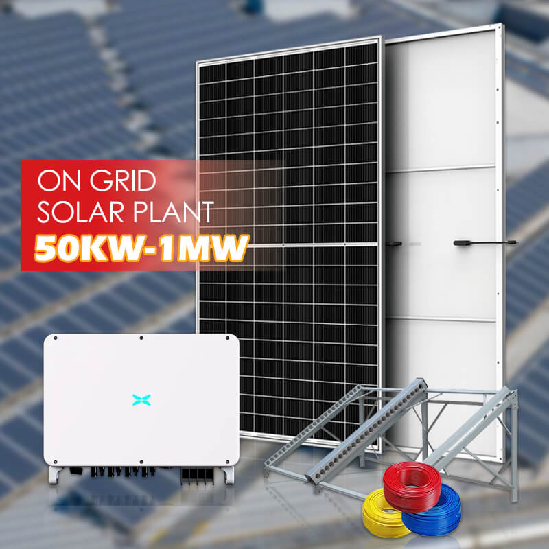 On grid solar panels system 100kw 200kw 500kw 1MW solar power system