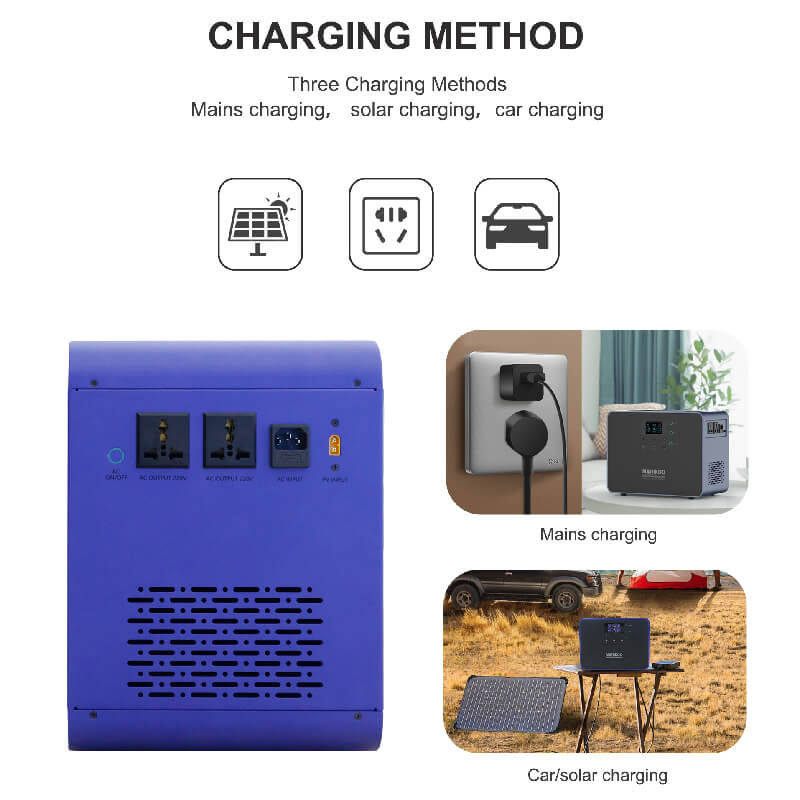 1000W Portable LifePO4 Battery Solar Generator Solar 1kw Home Appliance Power Station with Fast Charging