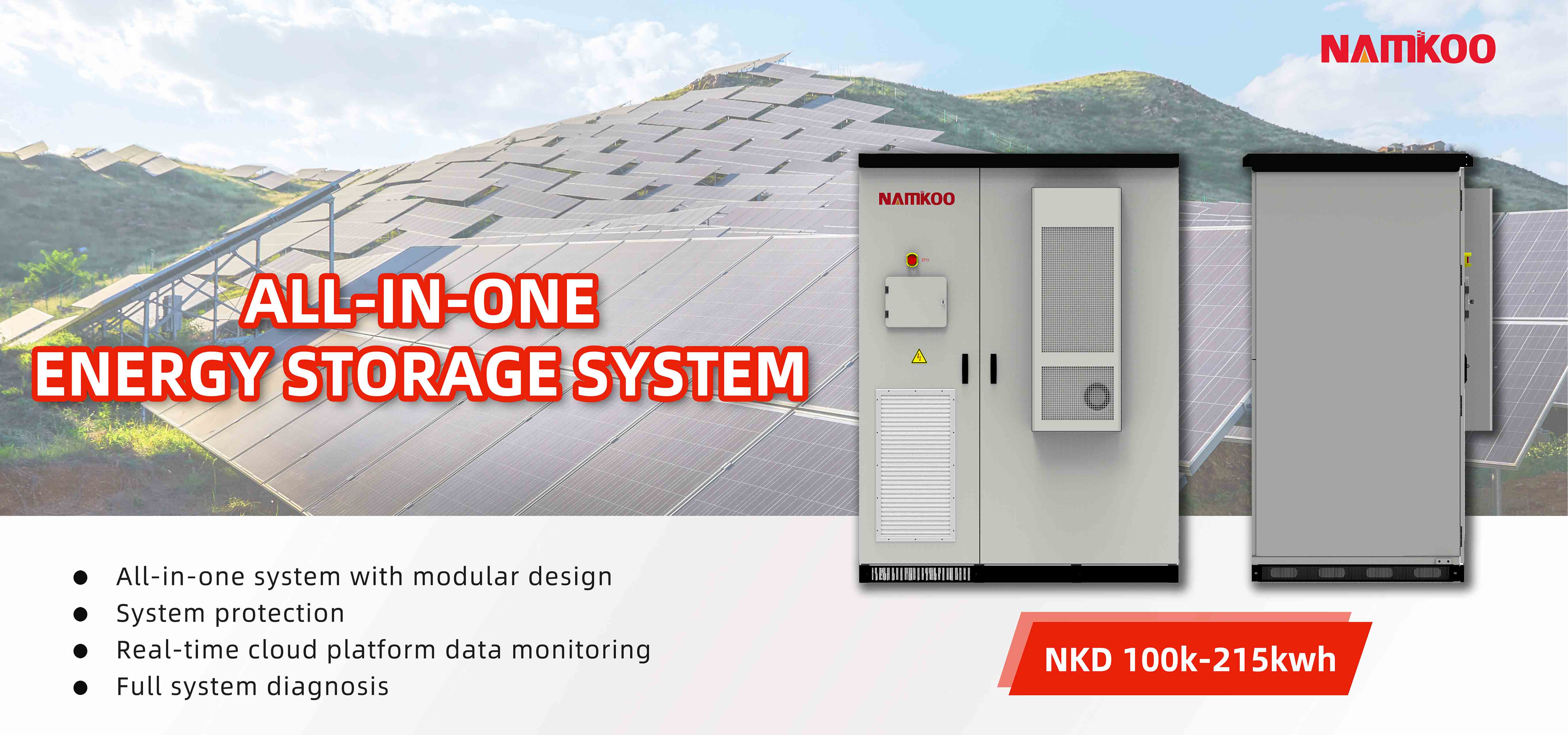 215Kwh battery energy storage system cabinet