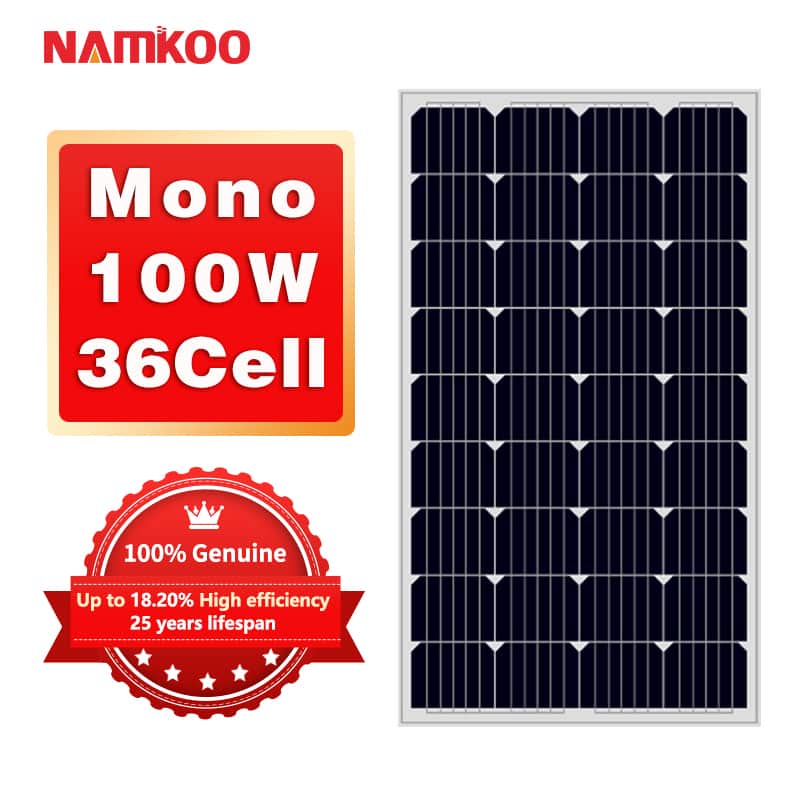 New Upgraded High Efficiency 100 Watt Monocrystalline Solar Panel