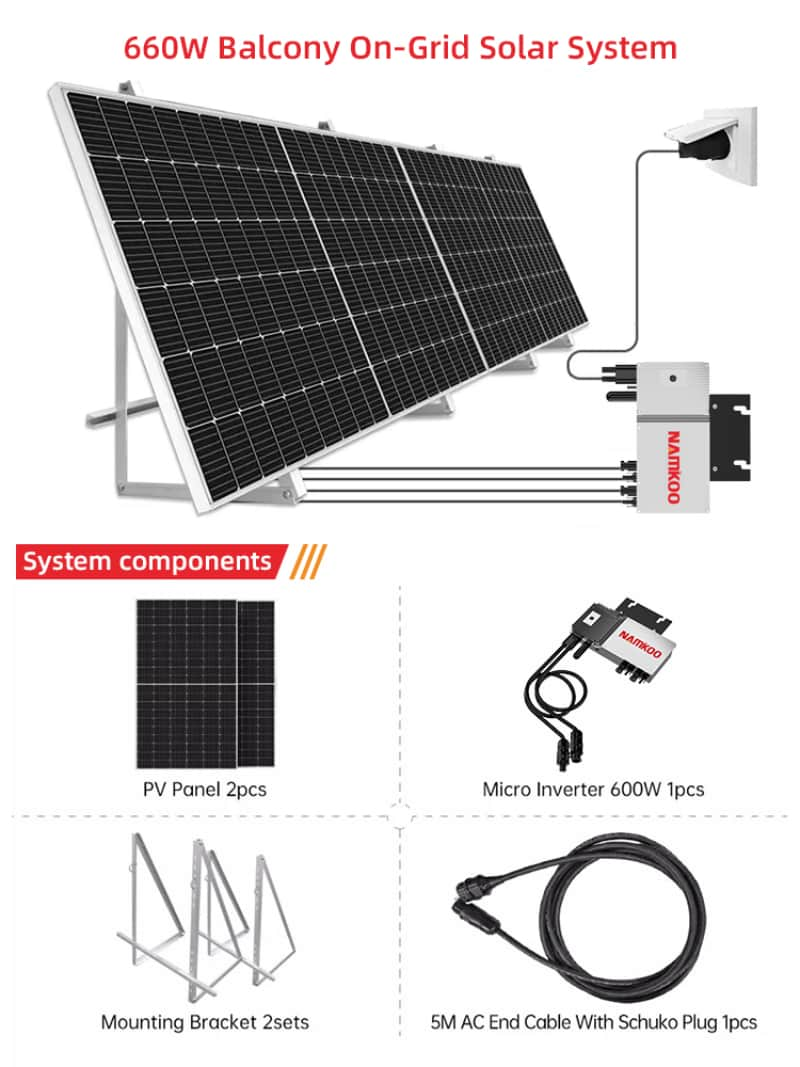 Centrale électrique de balcon 800W avec 2 kWh de stockage - CLIP'N