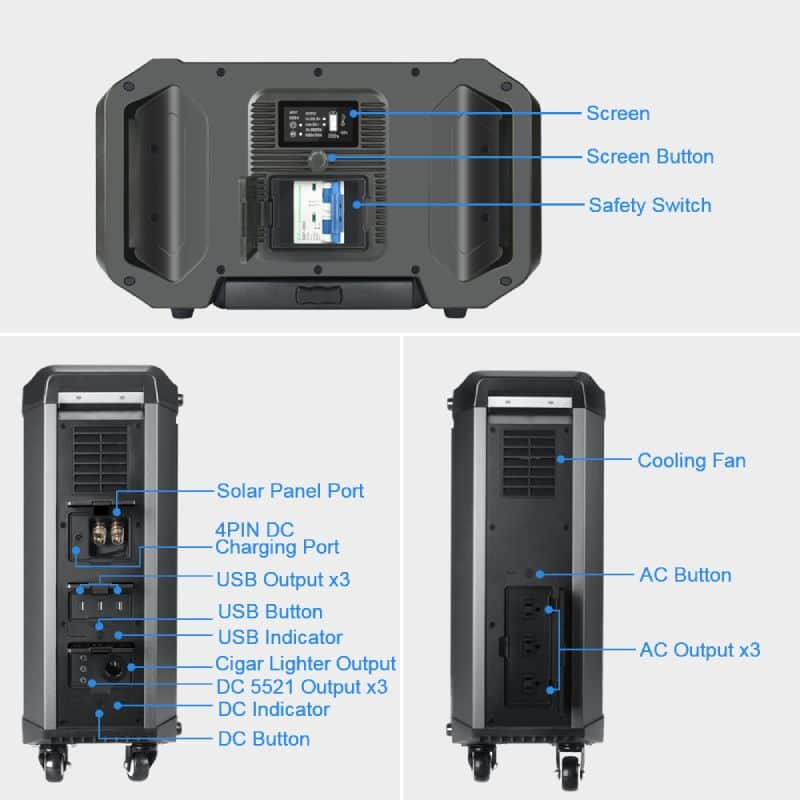  portable 2000w solar system