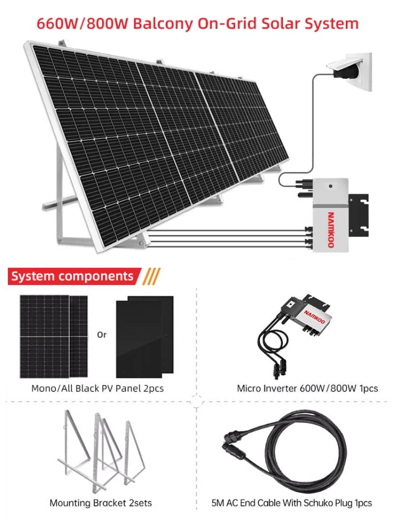 balcony solar system kit