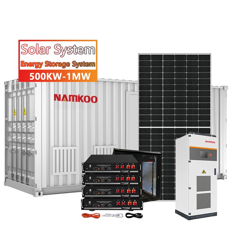 Newest ESS Europe 100kw 500kw 1mw All In One Solar System Kit 3 Phase Solar System Industrial Hybrid Solar System