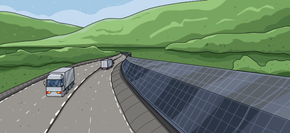 Solar sound-proof barrier 