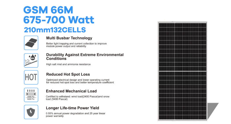 700w solar panel