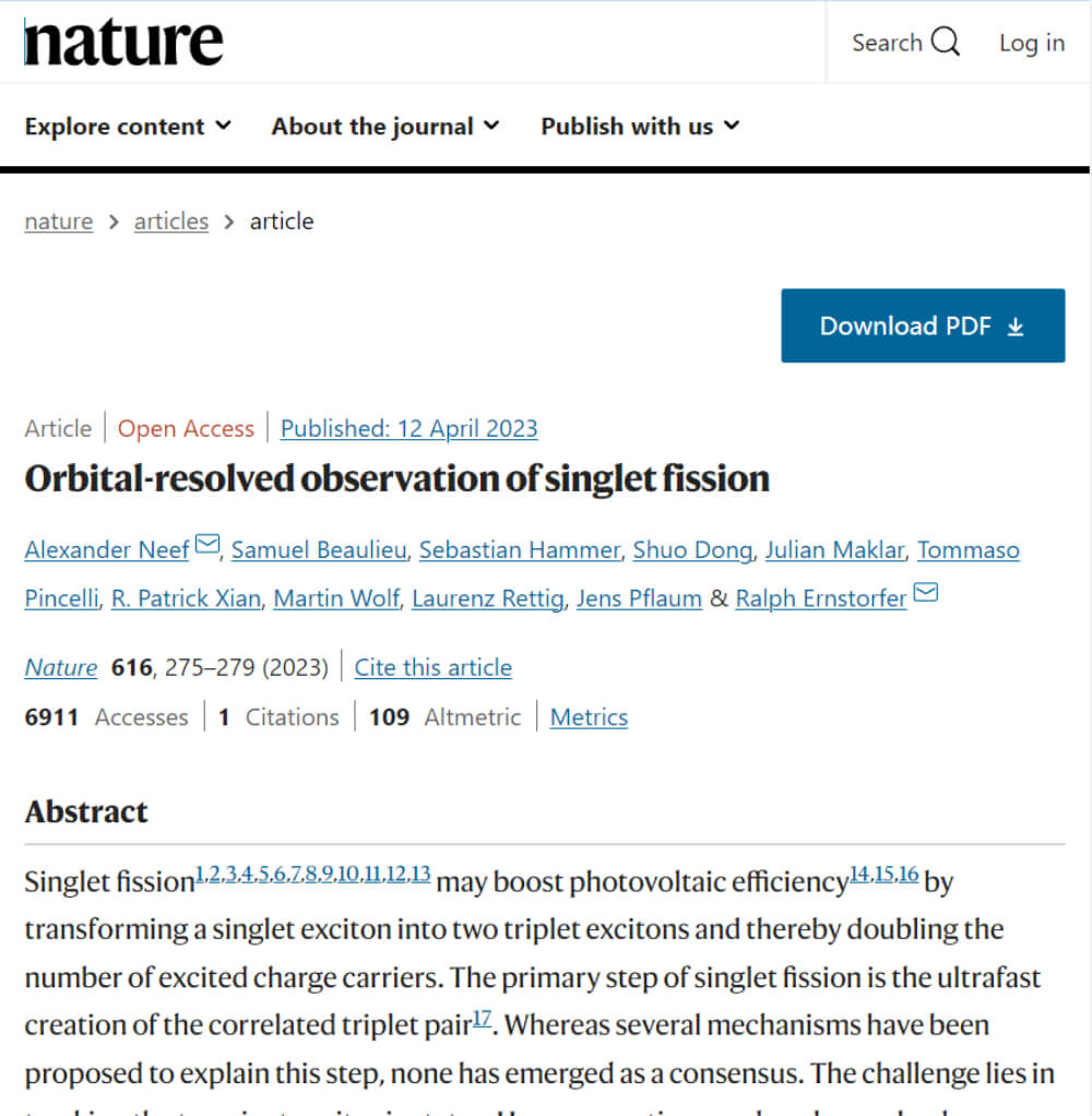 Exciton fission mechanism