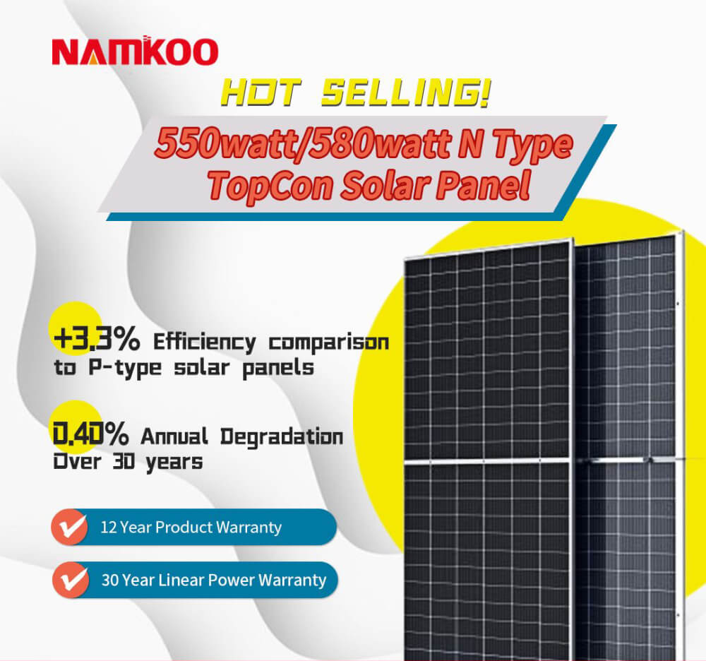 550W 580W N Type TopCon Solar Panel.