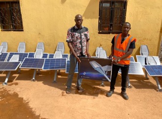 This Solar Street Light project cut nighttime traffic accidents by 40%