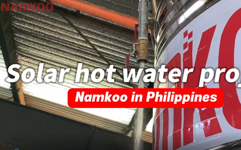 Namkoo 2000L Solar Water Heater Project Now Operating in the Philippines!