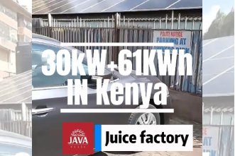30kW+61kWh off grid solar system for Kenya JAVA Juice Factory