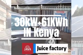 30kW+61kWh off grid solar system for Kenya JAVA Juice Factory