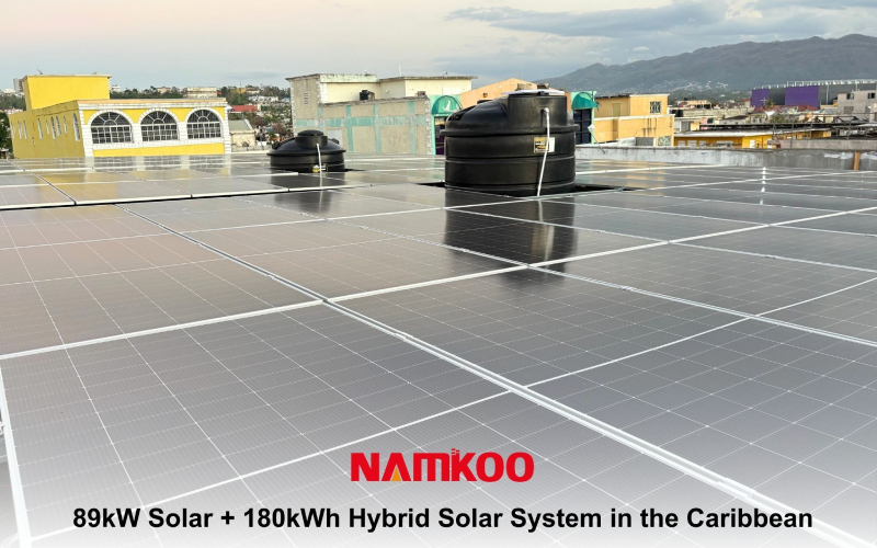 Namkoo 89kW solar + 72kW / 180kWh energy storage in the Caribbean