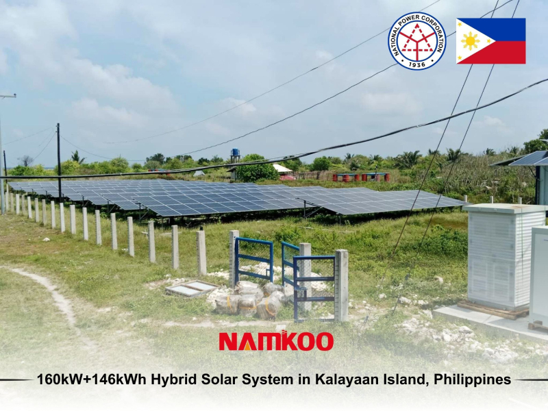 ground-mounted system combines solar