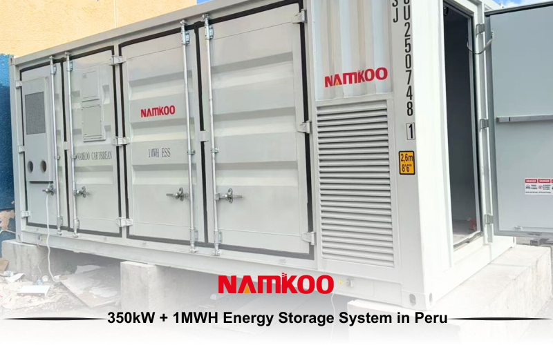In Peru, Namkoo has successfully delivered a 350kW + 1MWh off-grid solar PV energy storage project for a local supermarket